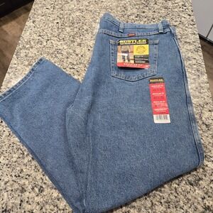 Rustler Jeans Mens 46x30 New Regular Fit Straight Leg Heavyweight Denim workwear